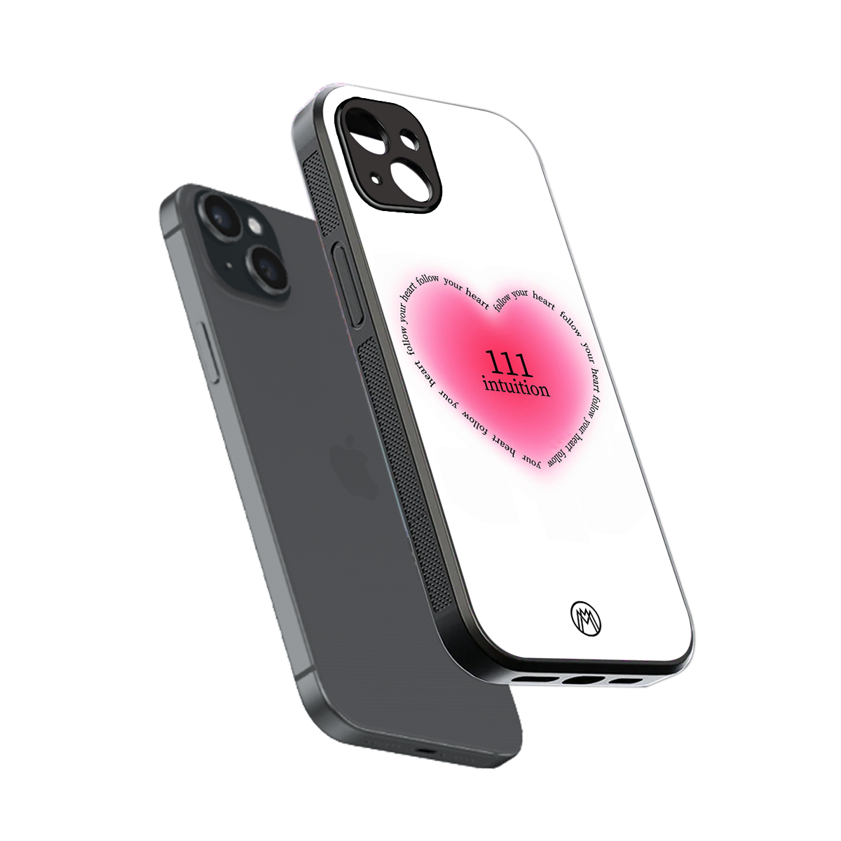 111 intuition back phone cover | glass case for iphone 15 plus