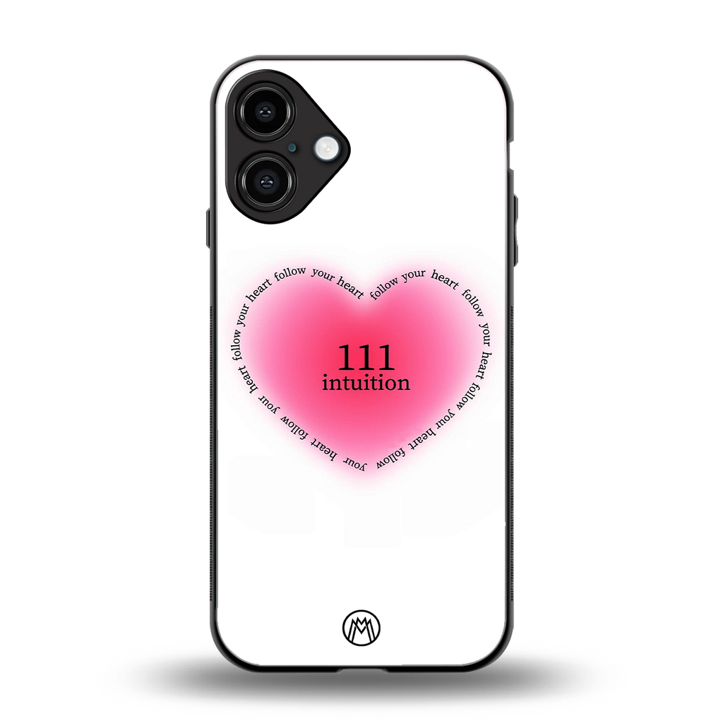 111 intuition back phone cover | glass case for iphone 16 plus