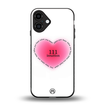 111 intuition back phone cover | glass case for iphone 16 plus