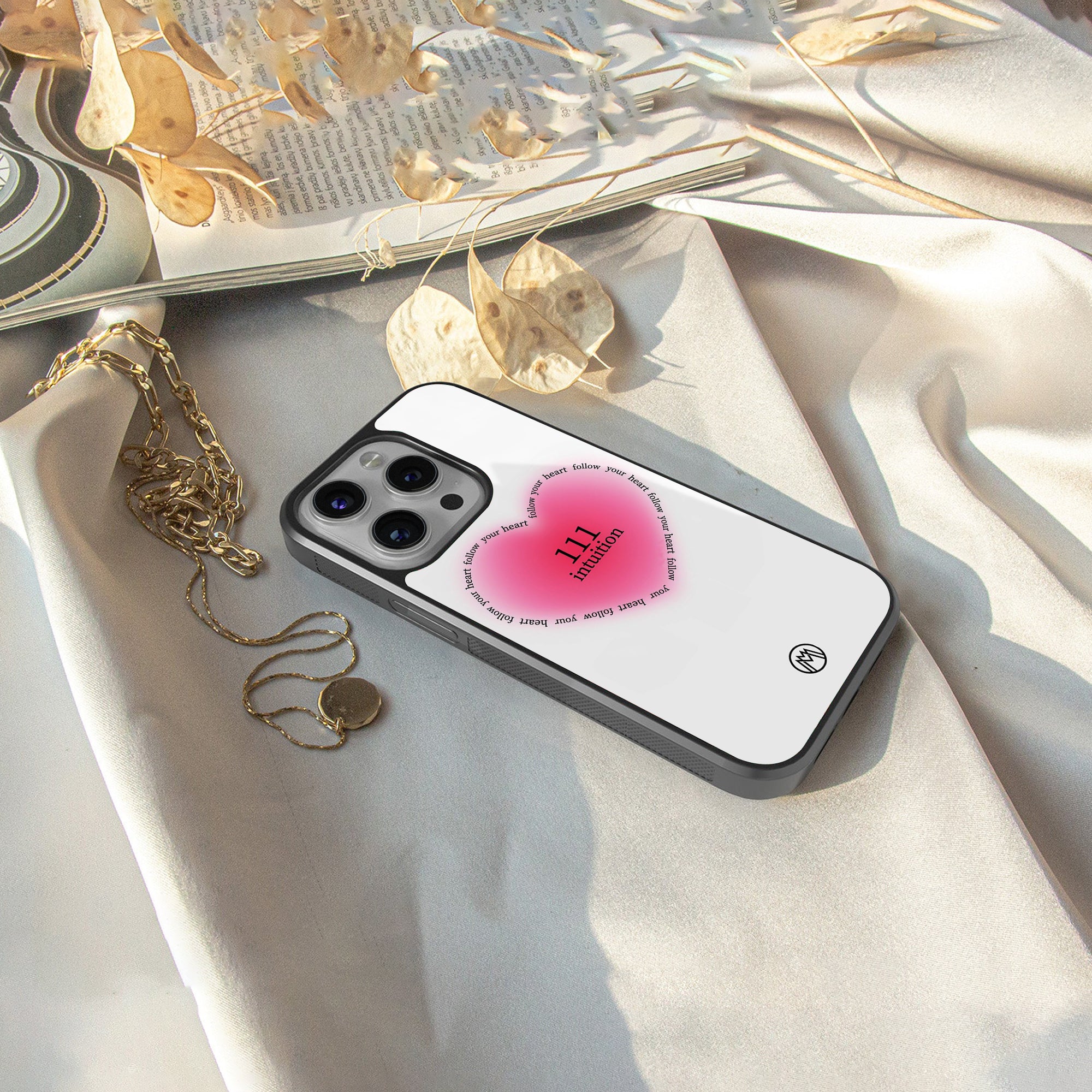 111 intuition back phone cover | glass case for iphone 16 plus