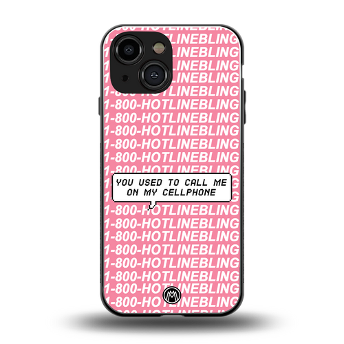 1800 hotline bling back phone cover | glass case for iphone 13 mini