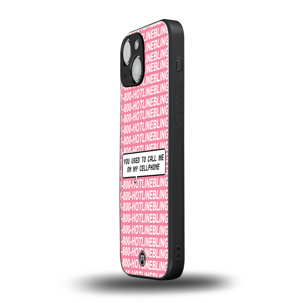 1800 hotline bling back phone cover | glass case for iphone 13 mini