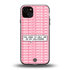 1800 hotline bling back phone cover | glass case for iphone 15 plus