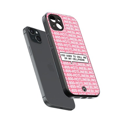 1800 hotline bling back phone cover | glass case for iphone 14 plus