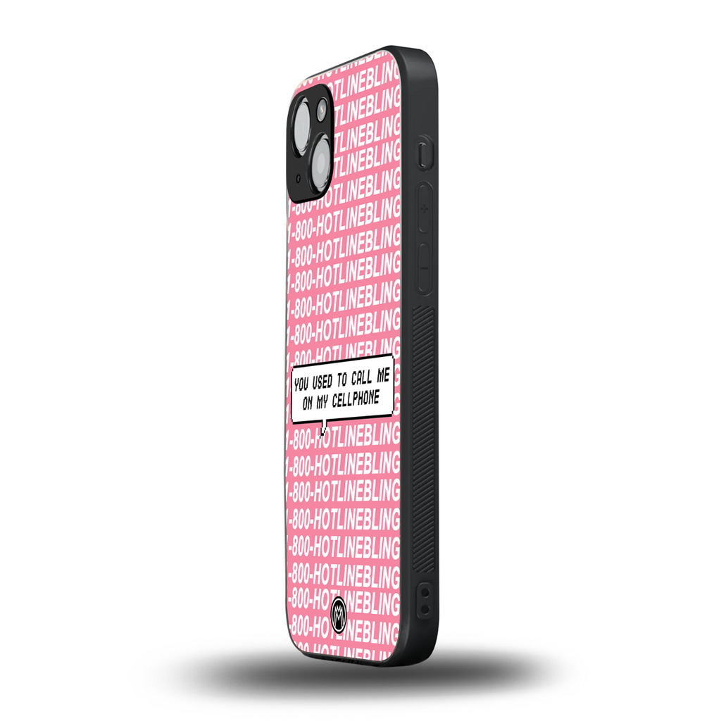 1800 hotline bling back phone cover | glass case for iphone 14 plus