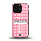 1800 hotline bling back phone cover | glass case for iphone 14 pro