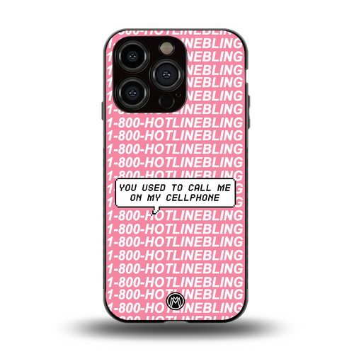 1800 hotline bling back phone cover | glass case for iphone 14 pro