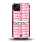 1800 hotline bling back phone cover | glass case for iphone 15