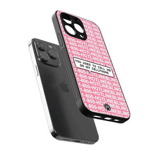 1800 hotline bling back phone cover | glass case for iphone 15 pro