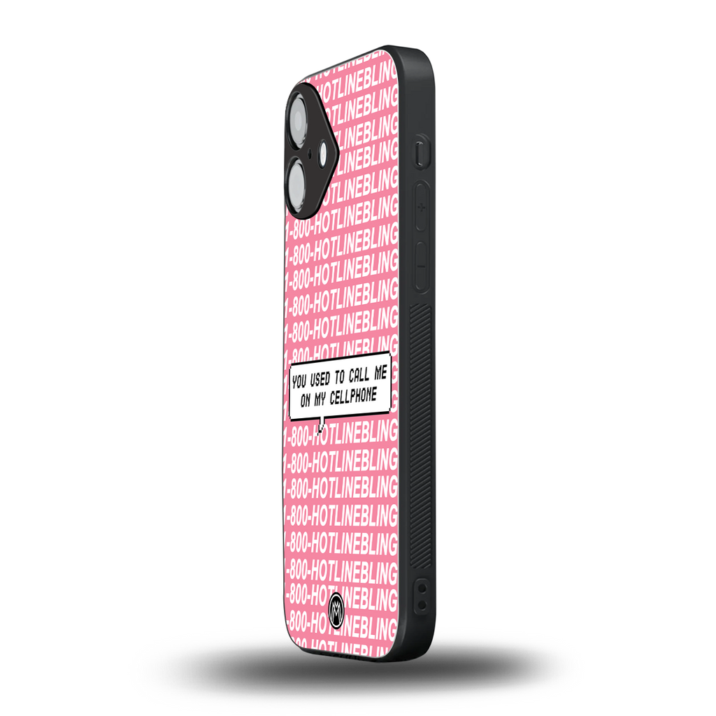 1800 hotline bling back phone cover | glass case for iphone 16 plus