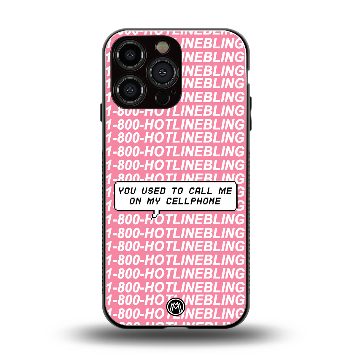 1800 hotline bling back phone cover | glass case for iphone 16 pro max