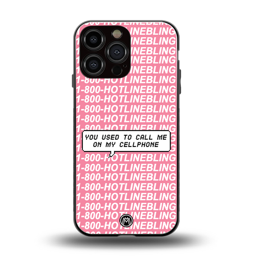 1800 hotline bling back phone cover | glass case for iphone 16 pro max