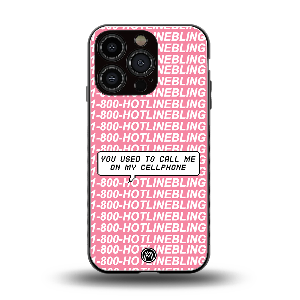1800 hotline bling back phone cover | glass case for iphone 16 pro