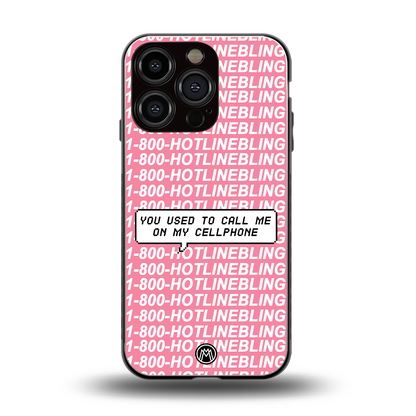 1800 hotline bling back phone cover | glass case for iphone 16 pro