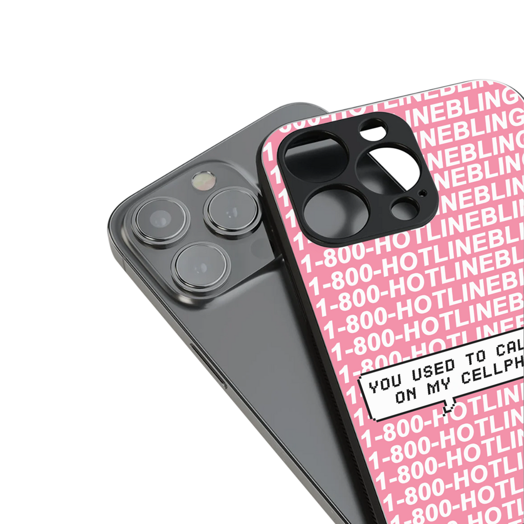 1800 hotline bling back phone cover | glass case for iphone 14