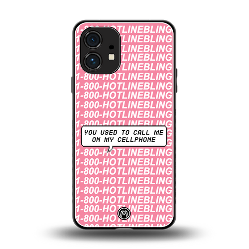 1800 hotline bling back phone cover | glass case for nothing phone 1