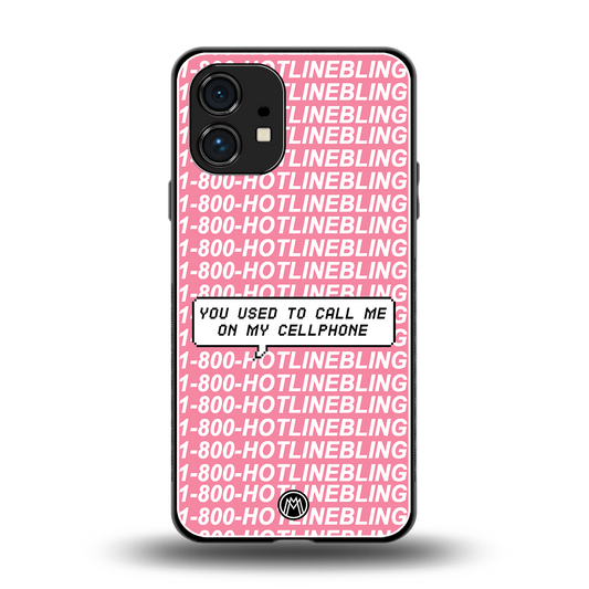 1800 hotline bling back phone cover | glass case for nothing phone 1