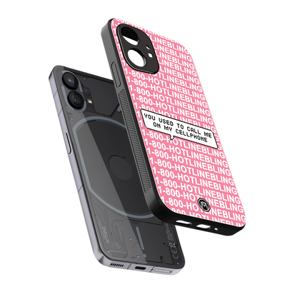1800 hotline bling back phone cover | glass case for nothing phone 1