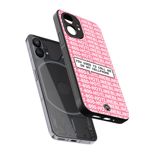 1800 hotline bling back phone cover | glass case for nothing phone 1
