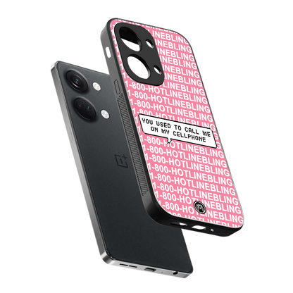 1800 hotline bling back phone cover | glass case for oneplus nord 3
