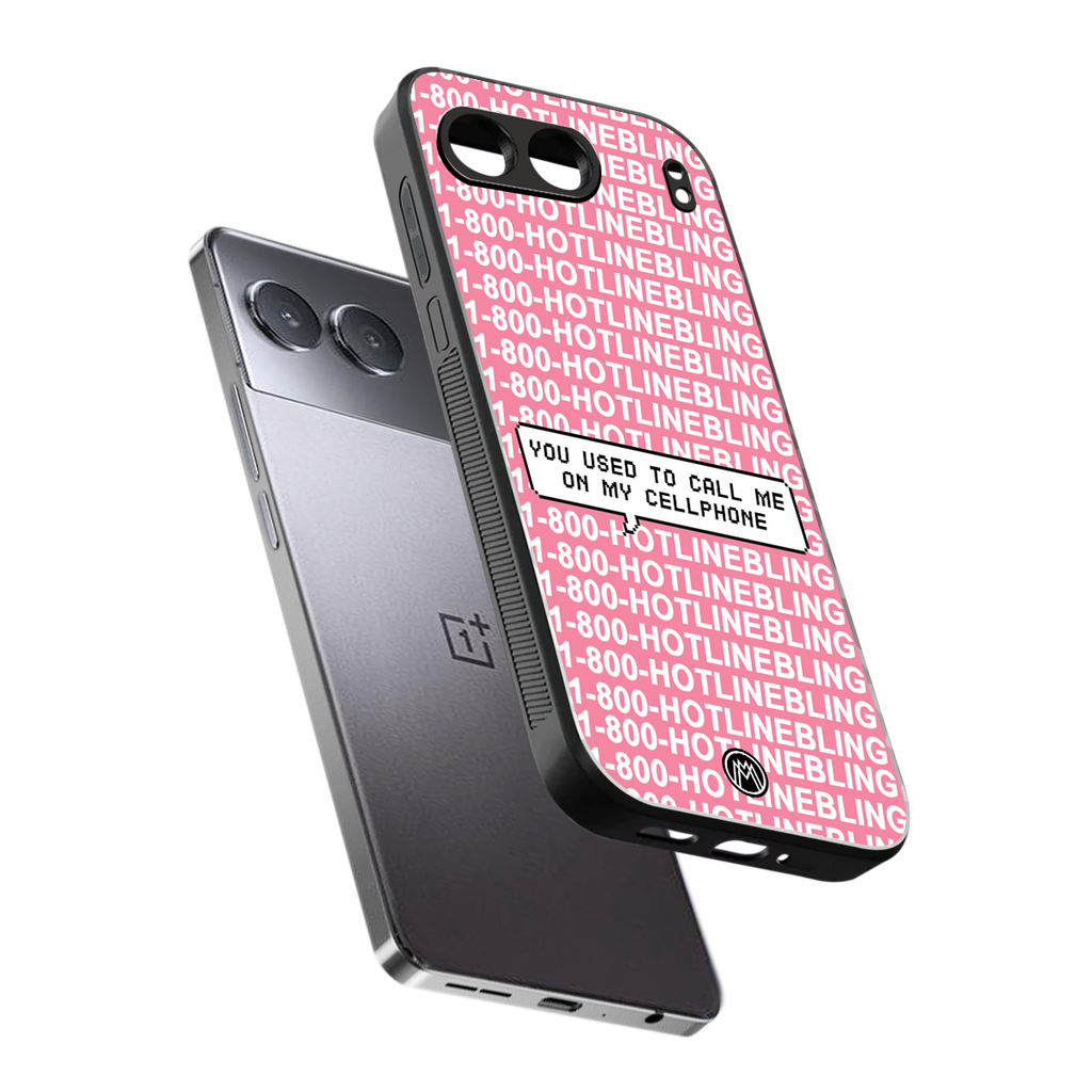 1800 hotline bling back phone cover | glass case for oneplus nord 4