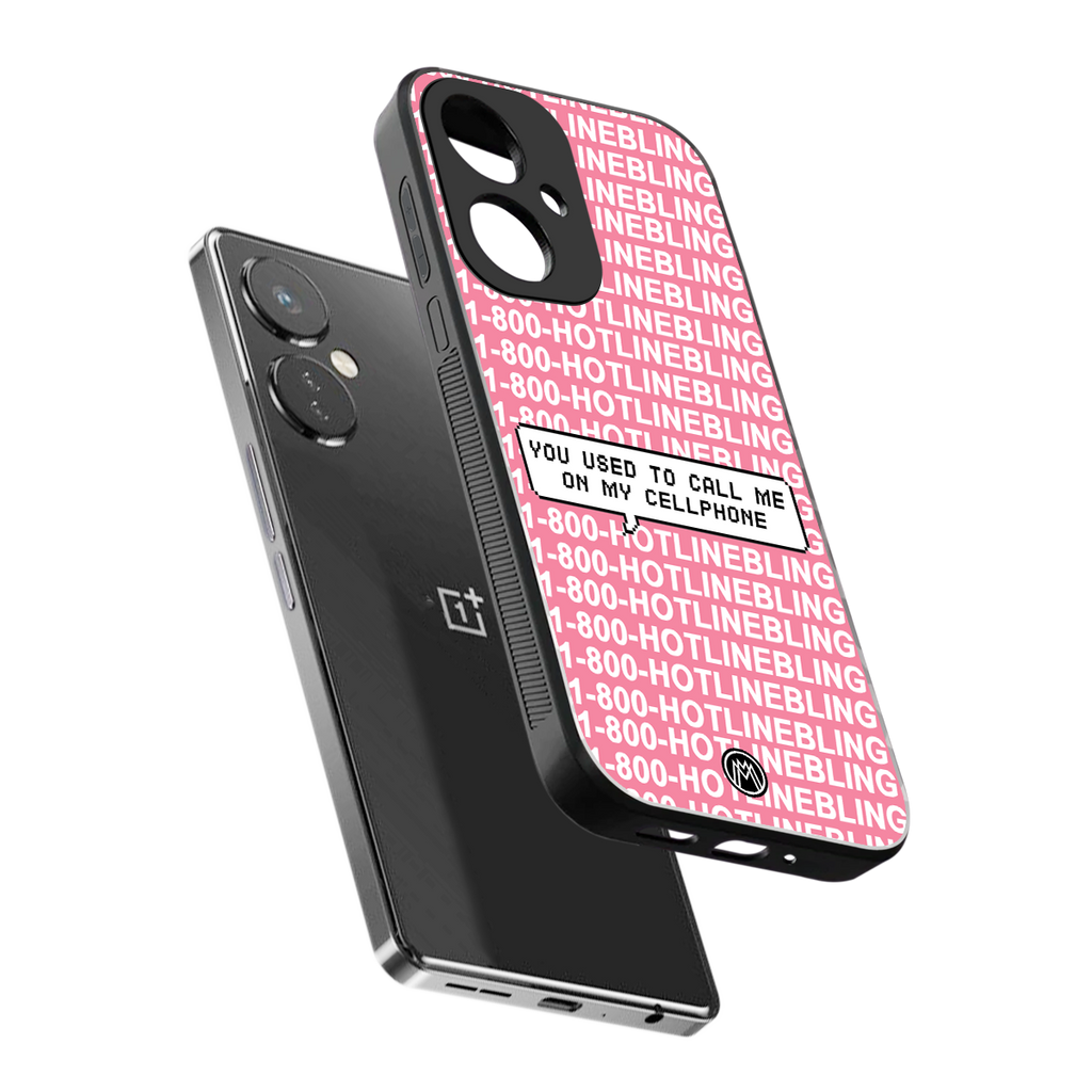 1800 hotline bling back phone cover | glass case for oneplus nord ce 3