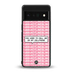 1800 hotline bling back phone cover | glass case for google pixel 6 pro
