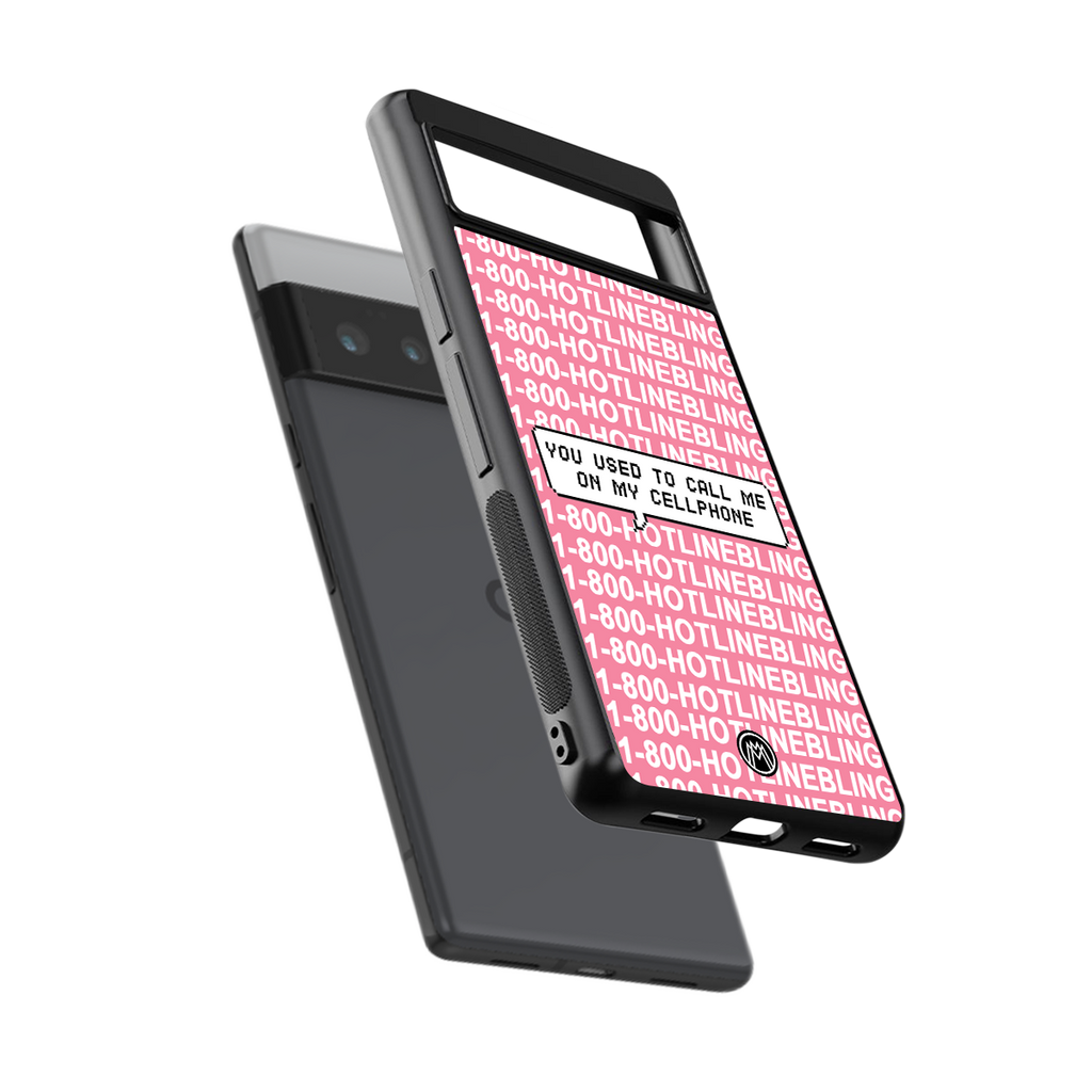 1800 hotline bling back phone cover | glass case for google pixel 6 pro