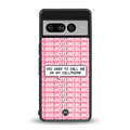 1800 hotline bling back phone cover | glass case for google pixel 7 pro
