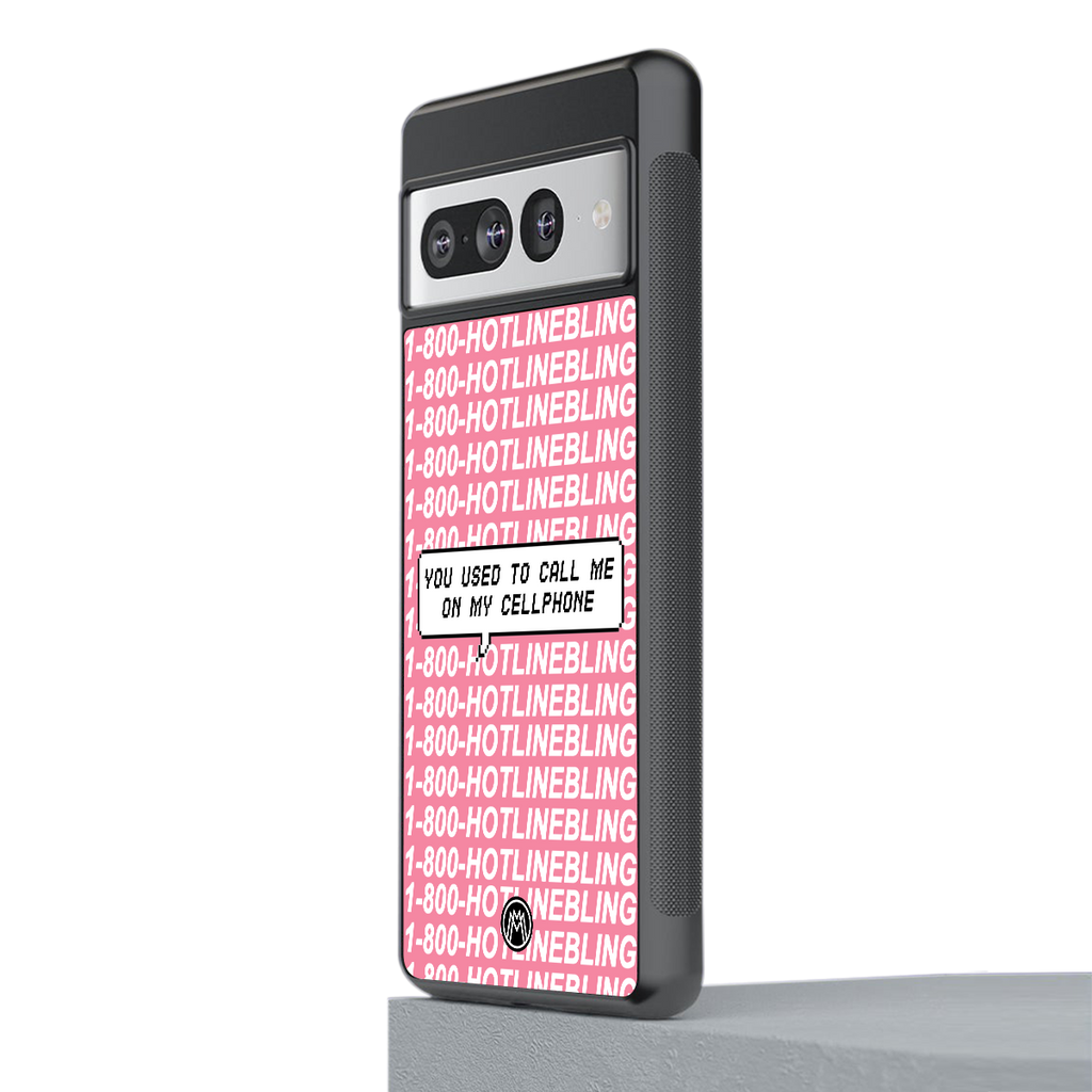 1800 hotline bling back phone cover | glass case for google pixel 7 pro
