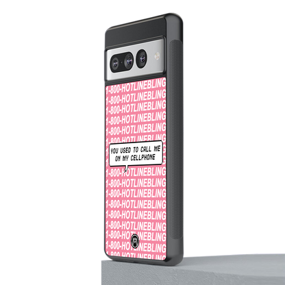 1800 hotline bling back phone cover | glass case for google pixel 7 pro