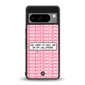 1800 hotline bling back phone cover | glass case for google pixel 8 pro