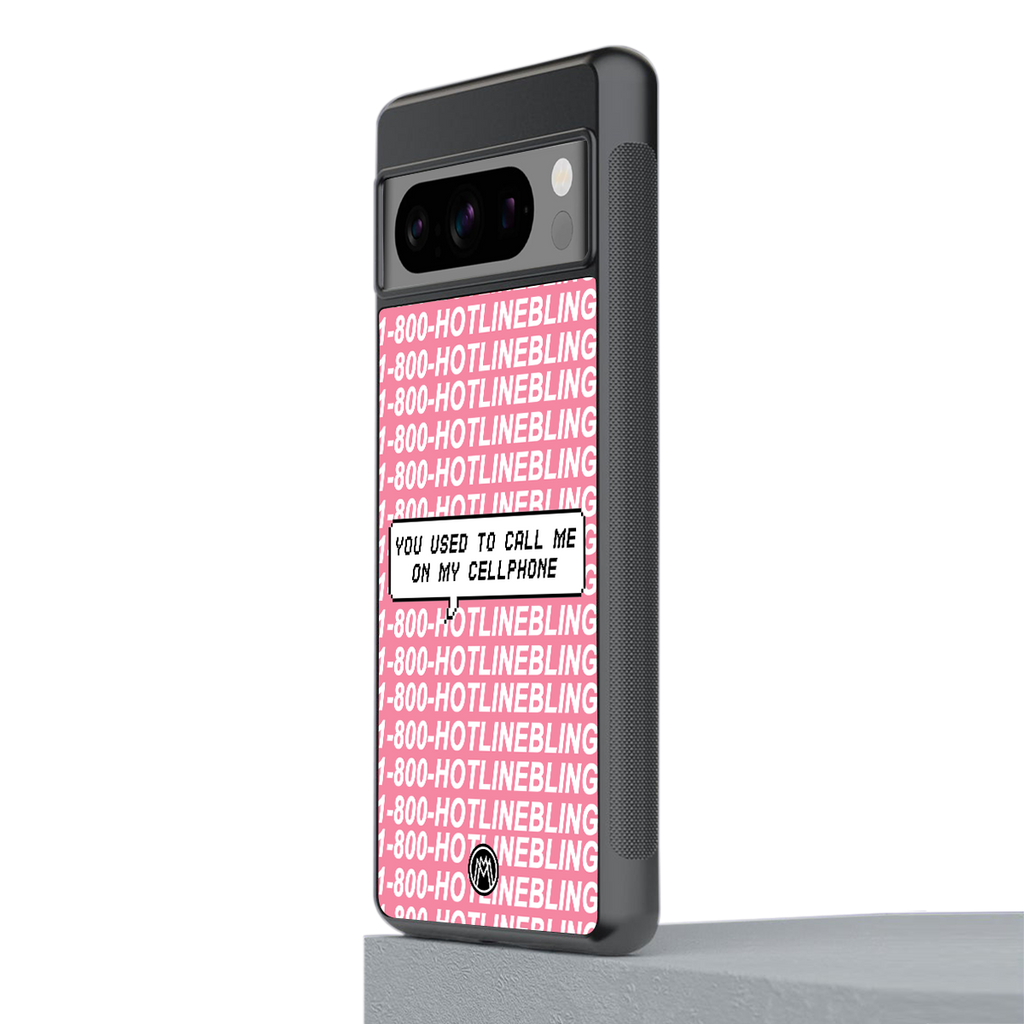 1800 hotline bling back phone cover | glass case for google pixel 8 pro