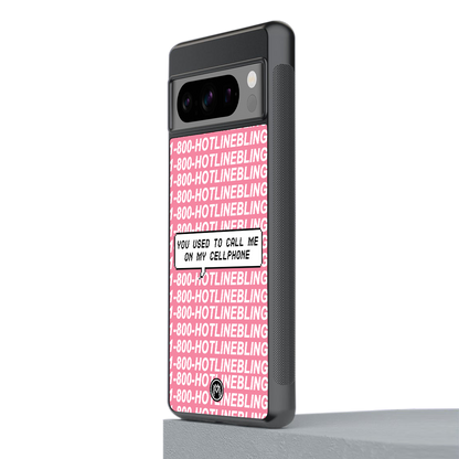 1800 hotline bling back phone cover | glass case for google pixel 8 pro
