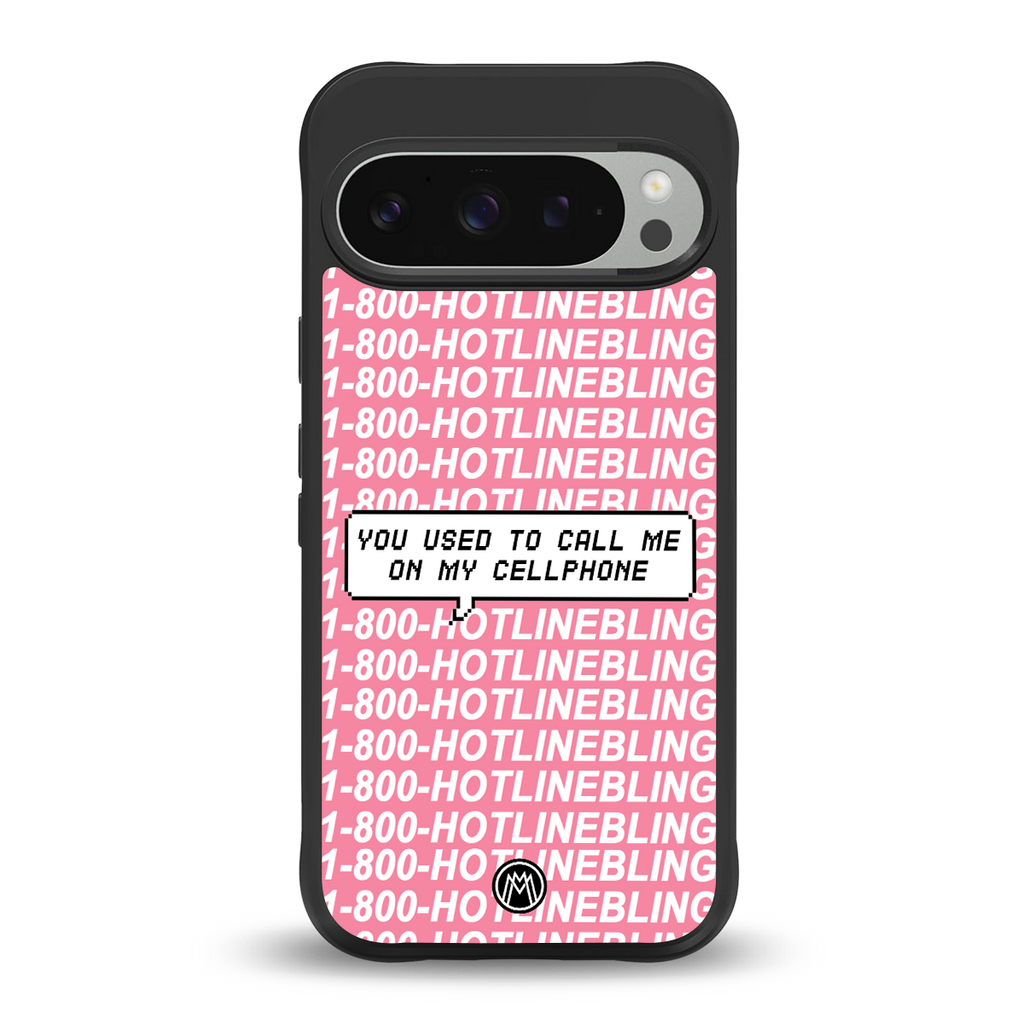 1800 hotline bling back phone cover | glass case for google pixel 9 pro xl