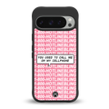 1800 hotline bling back phone cover | glass case for google pixel 9 pro xl