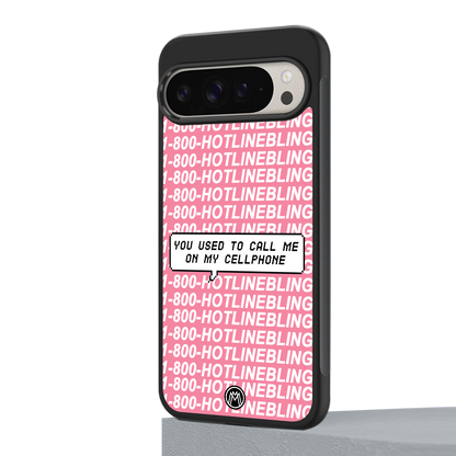1800 hotline bling back phone cover | glass case for google pixel 9 pro xl
