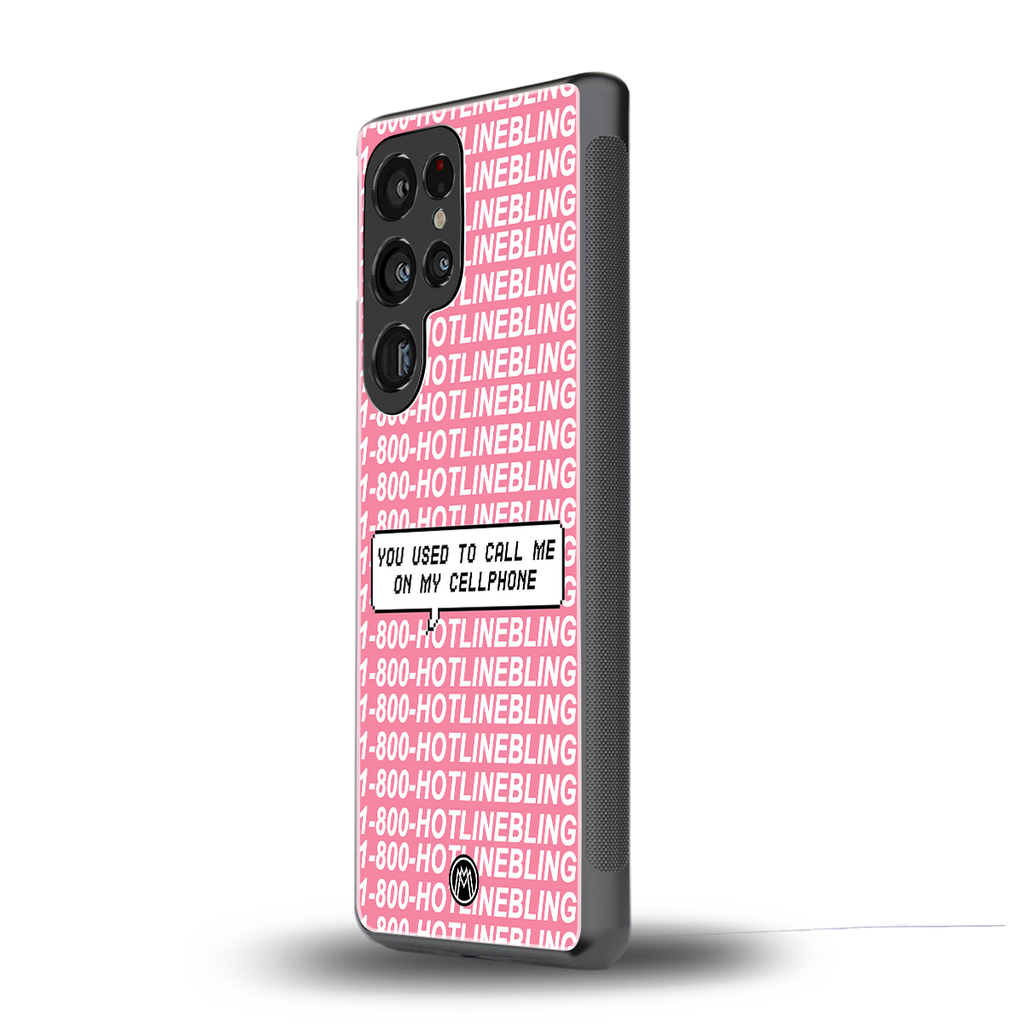 1800 hotline bling back phone cover | glass case for samsung galaxy s25 ultra