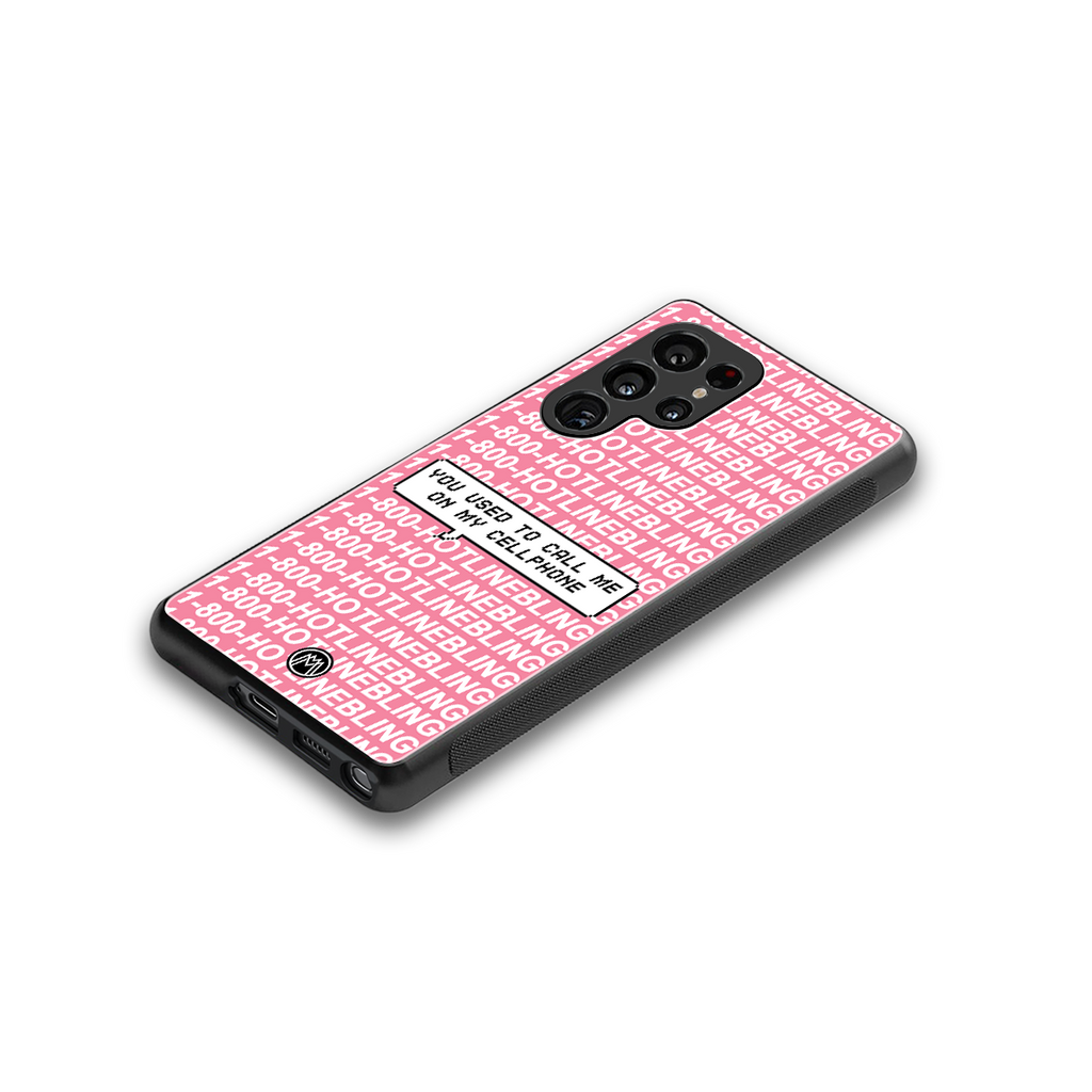 1800 hotline bling back phone cover | glass case for samsung galaxy s25 ultra