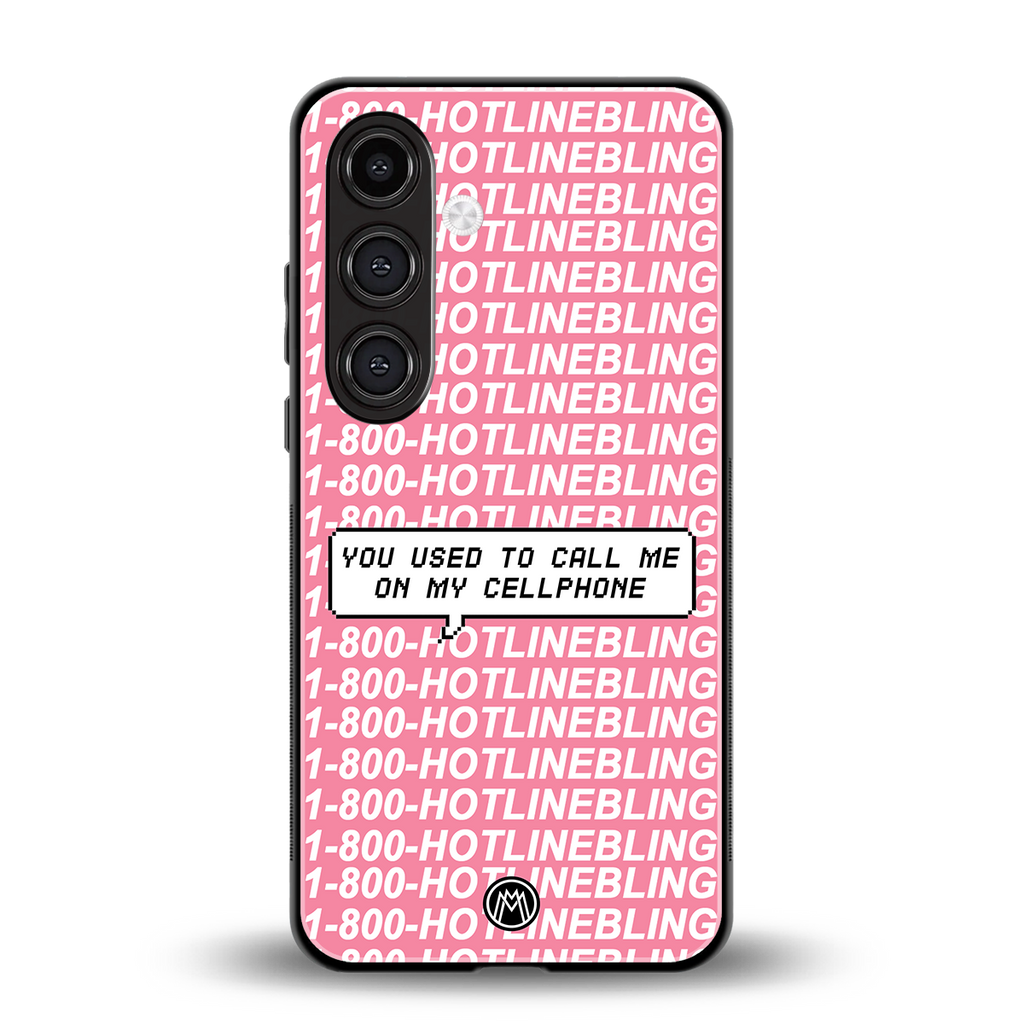 1800 hotline bling back phone cover | glass case for samsung galaxy s24 plus