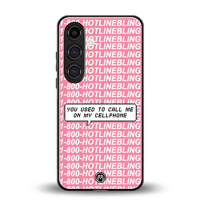 1800 hotline bling back phone cover | glass case for samsung galaxy s24 fe