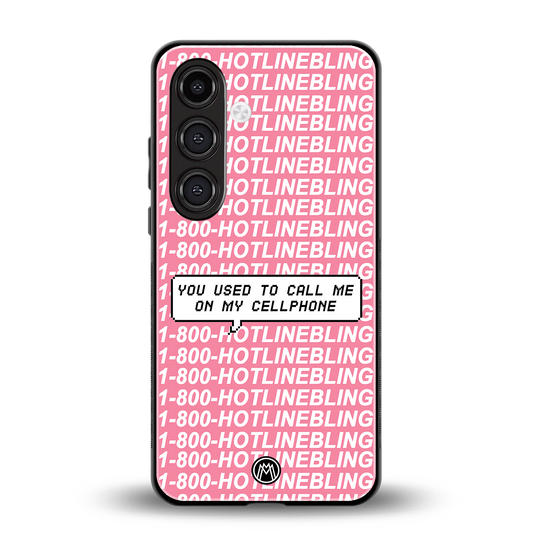 1800 hotline bling back phone cover | glass case for samsung galaxy s24 fe