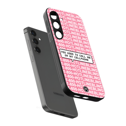 1800 hotline bling back phone cover | glass case for samsung galaxy s24 fe