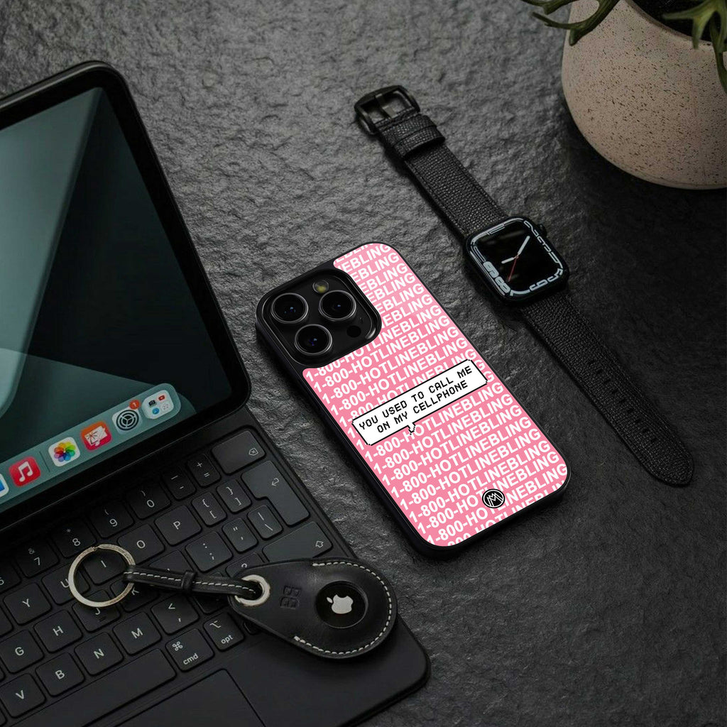 1800 hotline bling back phone cover | glass case for iphone 14 pro max