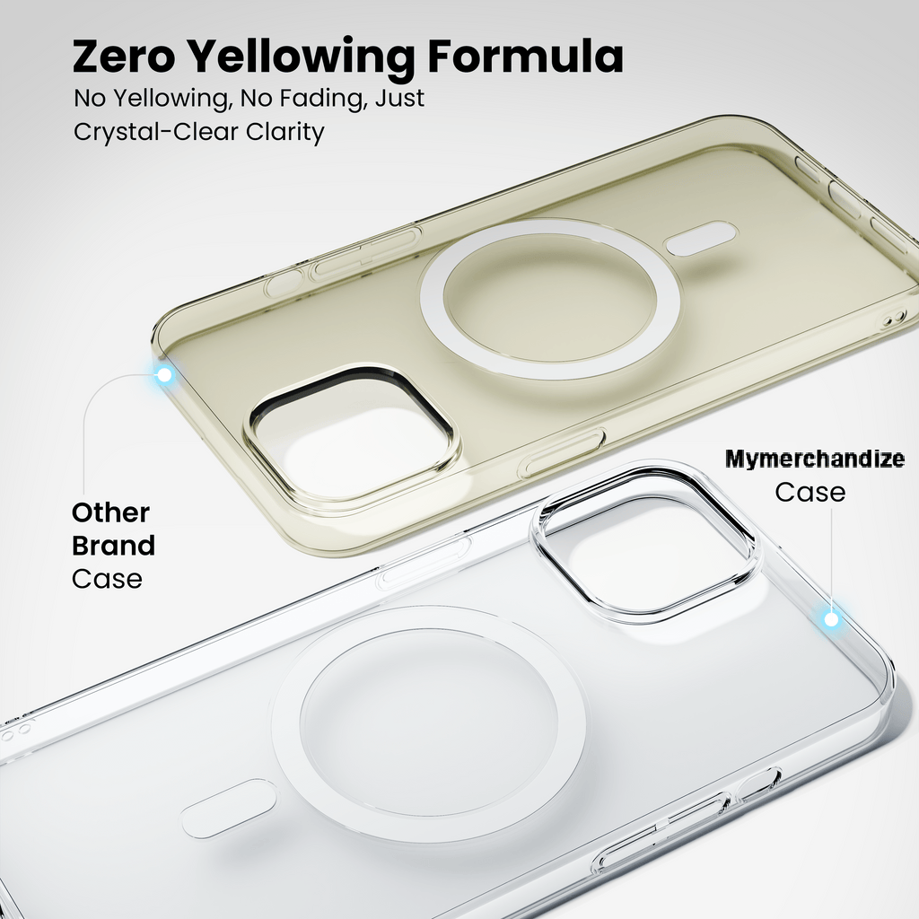 Anti Yellow Magsafe Clear Case for iPhone 12