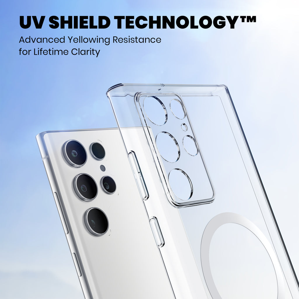 Anti Yellow Magsafe Clear Case for Samsung Galaxy S22 Ultra 5G