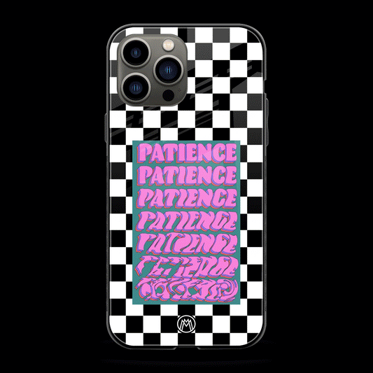 Patience Checkered Phone Cover | Glass Case