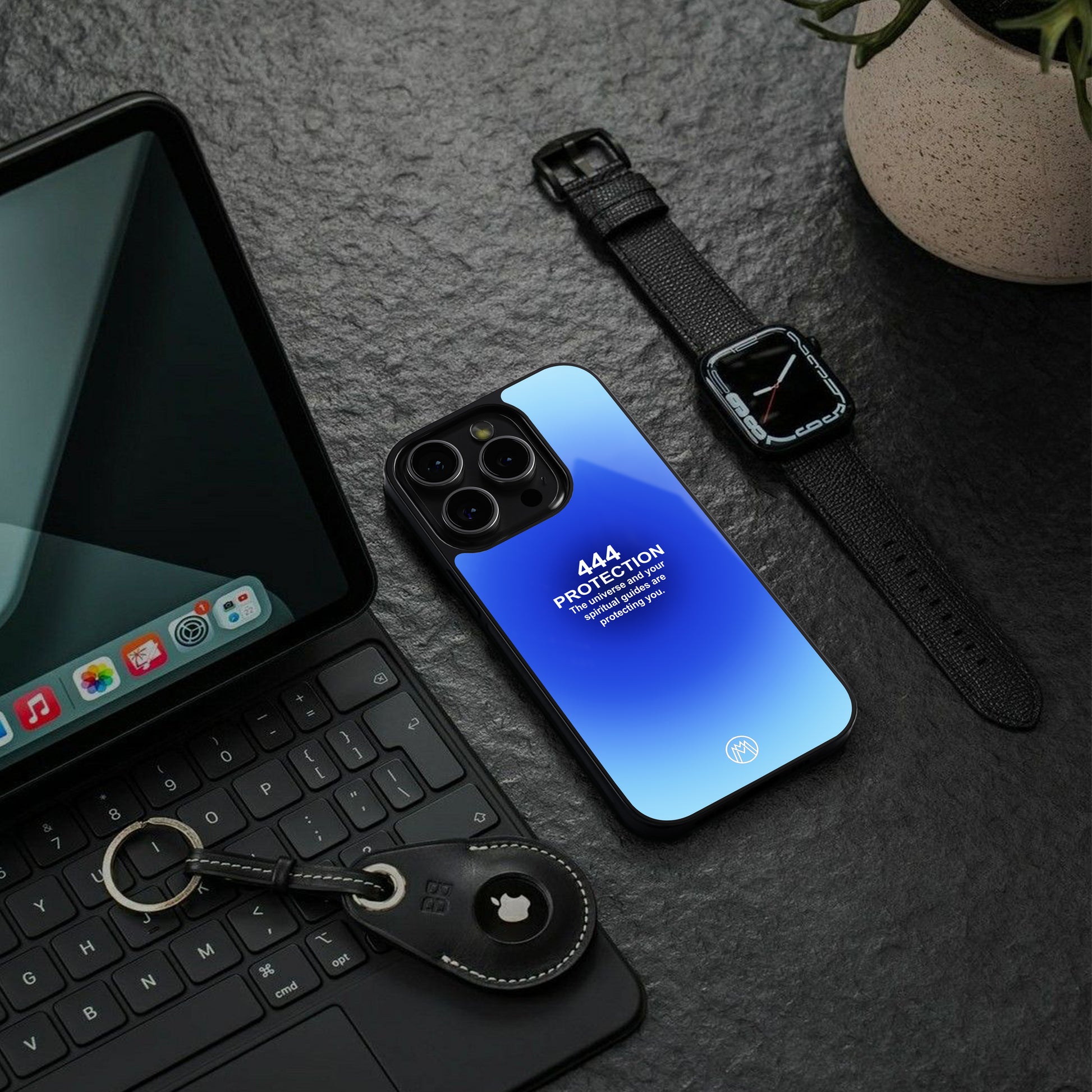 444 protection back phone cover | glass case for iphone 16 pro