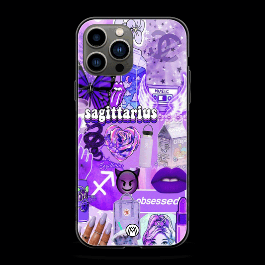 Sagittarius Aesthetic Collage Phone Cover | Glass Case