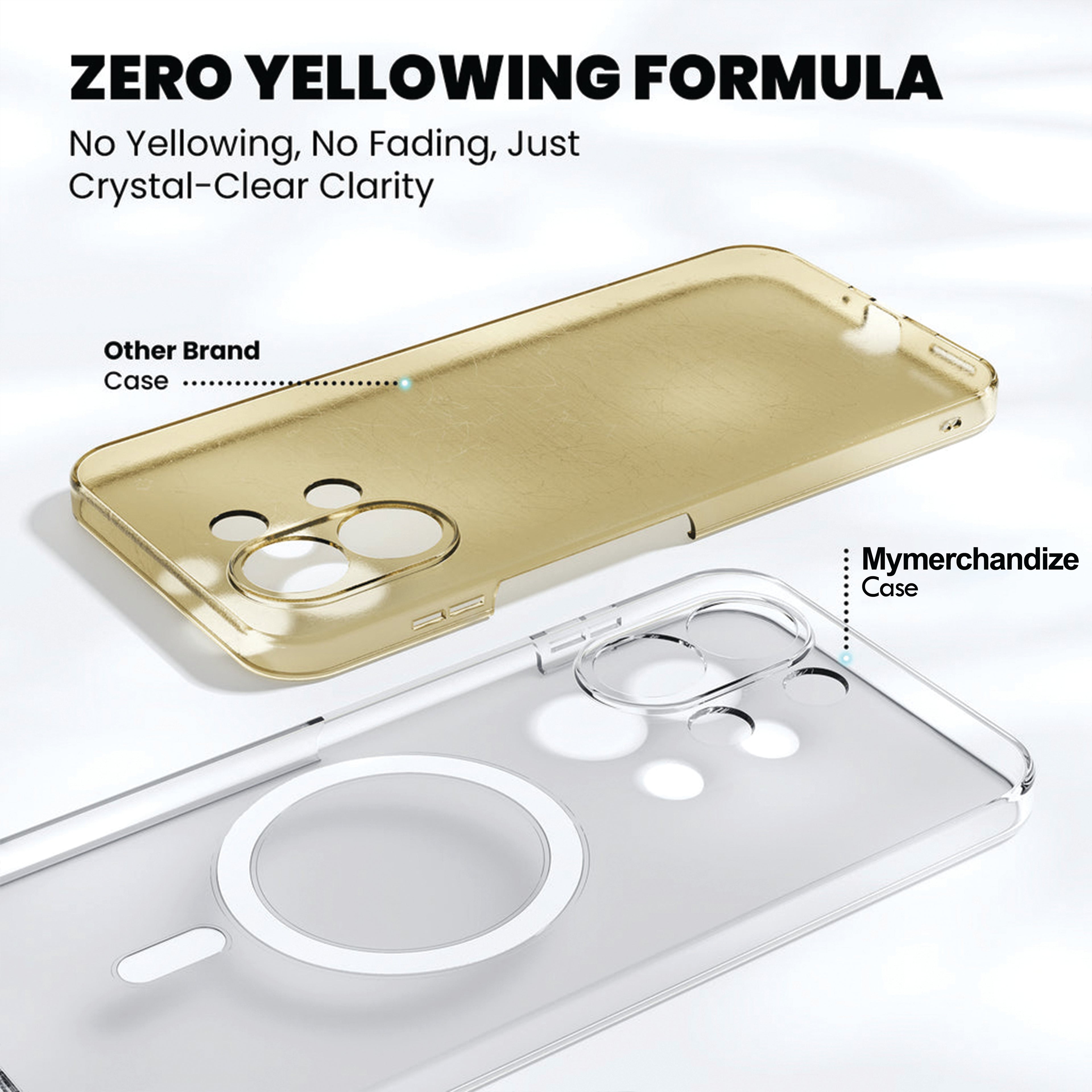 Anti Yellow Magsafe Clear Case for Oppo Reno 10 Pro
